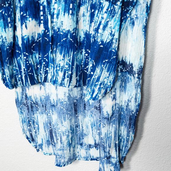 Whoa Wait Sleeveless Dress Blue Size Large Coastal Inspired Resortwear - Picture 5 of 8